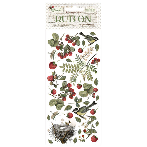 STAMPERIA FOREST STICKERS RUB ON 10.16/21.6CM -DFLRB116