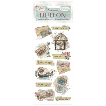 STAMPERIA VENICE RUB ON 10,16/21,6CM-DFLRB168