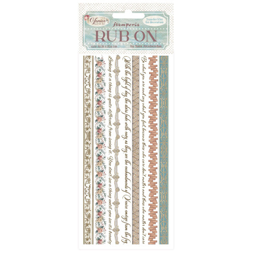 STAMPERIA VENICE RUB ON 10,16/21,6CM-DFLRB171
