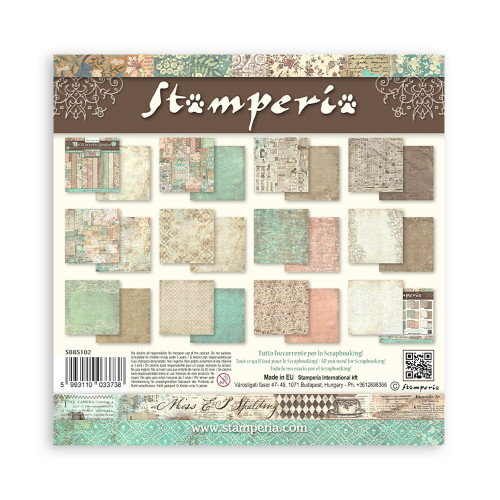 STAMPERIA BROCANTE BLOCK 20.3/20.3 CM -SBBS102