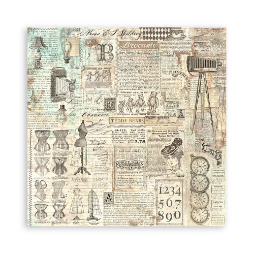 STAMPERIA BROCANTE BLOCK 20.3/20.3 CM -SBBS102