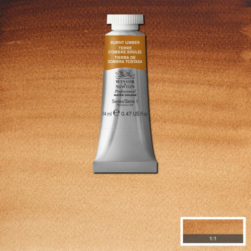 W&N АКВАРЕЛНА БОЯ PROFESSIONAL 14 МЛ - BURNT UMBER