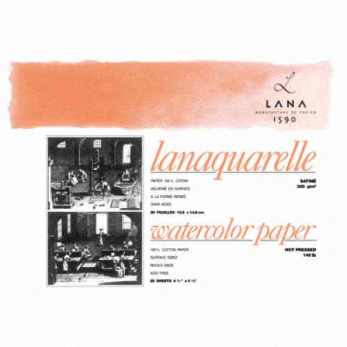 LANA СКИЦНИК LANAQUARELLE GRAIN SATINE 300 ГР 360/510