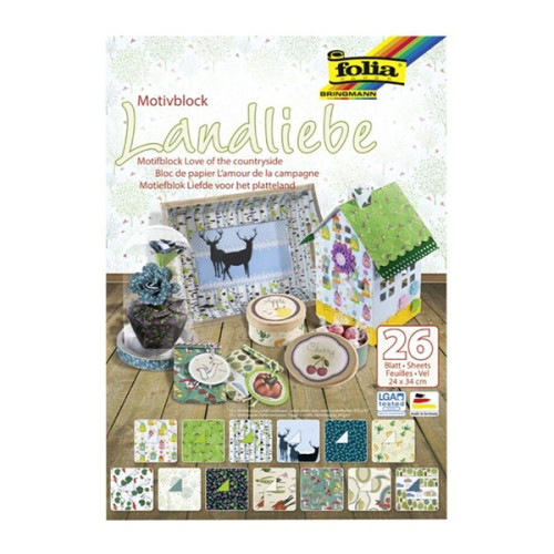FOLIA BLOCKS WITH LANDLIEBE DECORATION MOTIFS 24/34 CM 26 L.