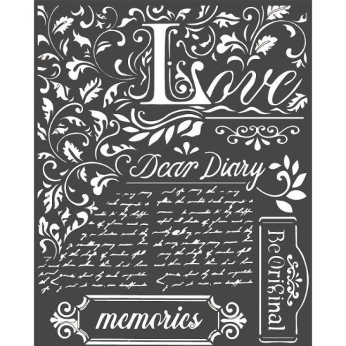 STAMPERIA MEDIA STENCIL - TEMPLATE 20 X 25 CM - KSTD059