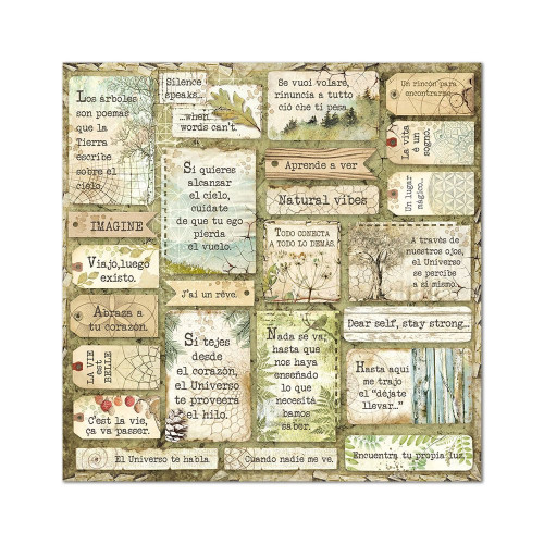STAMPERIA BLOCK DESIGNER PAPER 20.3/20.3 CM - SBBS06