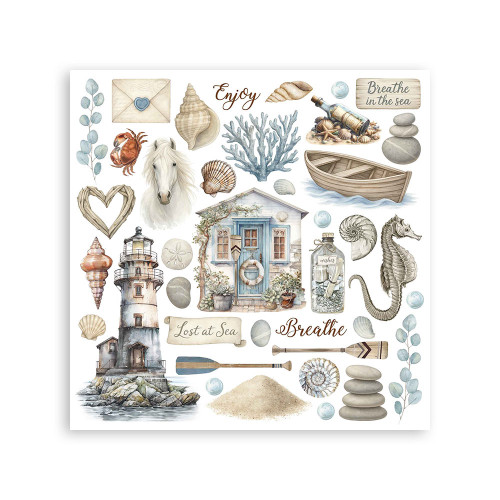 STAMPERIA SILENT SEA RUB ON KIT DFLRBX06