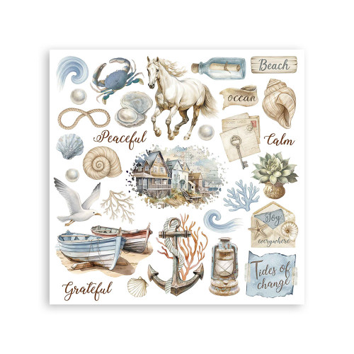 STAMPERIA SILENT SEA RUB ON KIT DFLRBX06