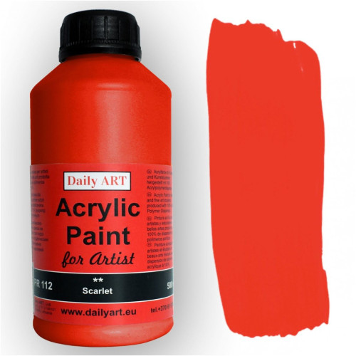 DAILY ART ACRYLIC PAINT 500 ML - SCARLET DA19102390