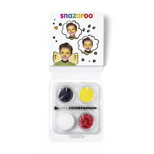 SNAZAROO FACE PAINT 3X3.75 G. + BRUSH AND SPONGE - CHICK