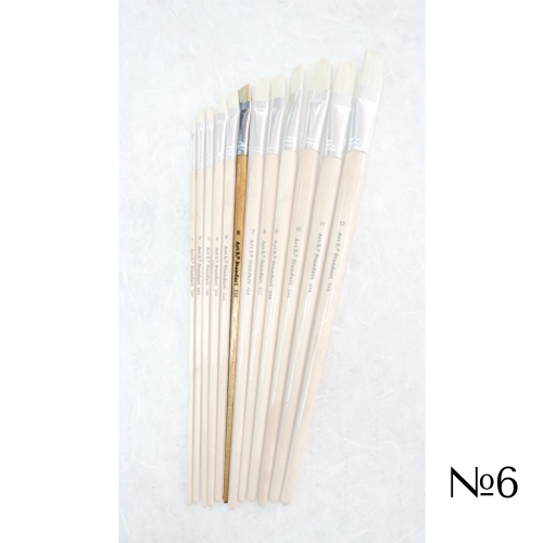 STANDARD BRUSH BRISTLE FLAT WITH LONG HANDLE №6