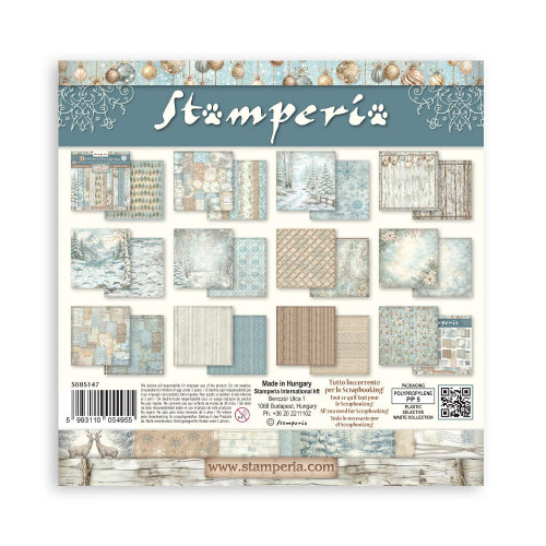 STAMPERIA WHITE CHRISTMAS БЛОКЧЕ ХАРТИЯ 20,3/20,3 СМ - SBBS147