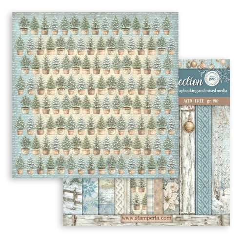 STAMPERIA WHITE CHRISTMAS БЛОКЧЕ ХАРТИЯ 20,3/20,3 СМ - SBBS147