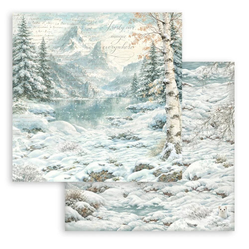 STAMPERIA WHITE CHRISTMAS БЛОКЧЕ ХАРТИЯ 20,3/20,3 СМ - SBBS147