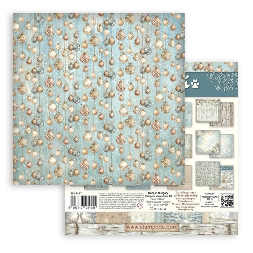 STAMPERIA WHITE CHRISTMAS БЛОКЧЕ ХАРТИЯ 20,3/20,3 СМ - SBBS147