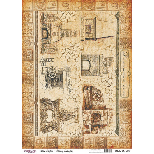CADENCE DECOUPAGE RICE PAPER A4 - 018