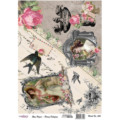 CADENCE DECOUPAGE RICE PAPER A3 - 524