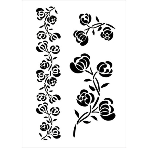 DAILY ART UNIVERSAL TEMPLATE A5 FLOWERS #3 DA17ST0158