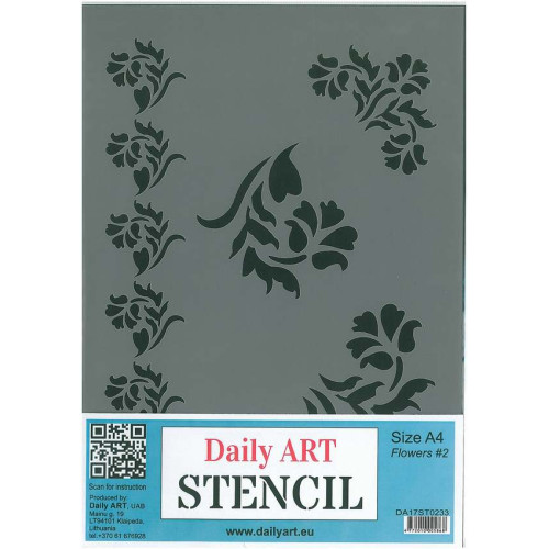 DAILY ART UNIVERSAL TEMPLATE A4 FLOWERS #2 DA17ST0233
