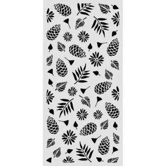 STAMPERIA CLASSIC CHRISTMAS TEMPLATE PINECONES PATTERN 12 X 25 CM - KSTDL171