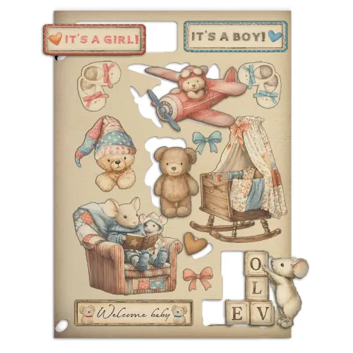 STAMPERIA BABY ДЪРВЕНИ ФИГУРКИ ЗА ДЕКОРАЦИЯ KLSP193