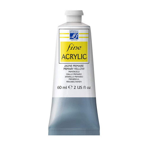 L&B ACRYLIC PAINT FINE 60 ML - PRIMARY YELLOW 153