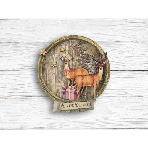 STAMPERIA ЗИМНА МАГИЯ JUNK JOURNAL 8 КАРТИЧКИ 4 СТИКЕРА И 4 ИЗРЕЗКИ - SBJK25