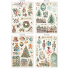 STAMPERIA ЗИМНА МАГИЯ JUNK JOURNAL 8 КАРТИЧКИ 4 СТИКЕРА И 4 ИЗРЕЗКИ - SBJK25