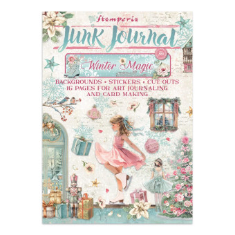 STAMPERIA WINTER MAGIC JUNK JOURNAL 8 КАРТИЧКИ 4 СТИКЕРА И 4 ИЗРЕЗКИ - SBJK25