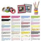 WASHI TAPE FOLIA - DECORATION TAPE - BLACK WITH DOTS
