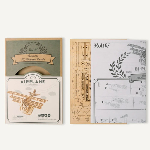 ROBOTIME 3D ДЪРВЕН ПЪЗЕЛ AIRPLANE 145 ЧАСТИ TG301