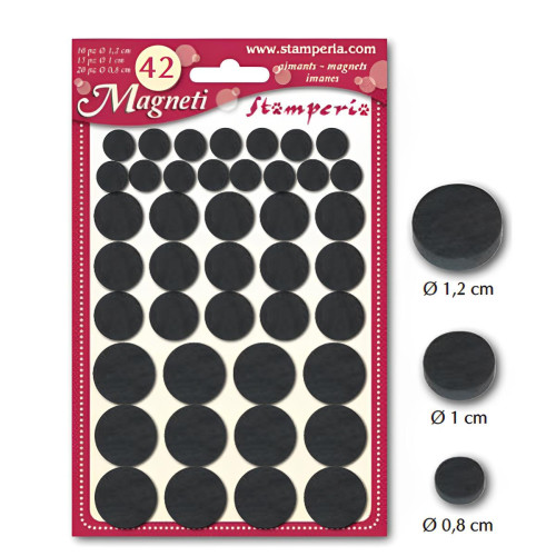 STAMPERIA ACCESSORIES - MAGNETS 0.8/1/1.2 CM 42 PCS KGC02
