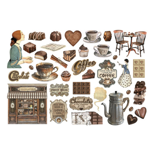 STAMPERIA COFFEE AND CHOCOLATE КАРТОНЕНИ ФИГУРКИ - DFLCT35