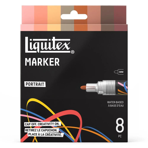 LIQUITEX АКРИЛНИ МАРКЕРИ КОМПЛЕКТ 8X2MM - PORTRAIT