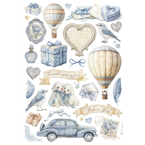 STAMPERIA TIMELESS DECOUPAGE PAPER 6PCS A4 DFSA4XWE