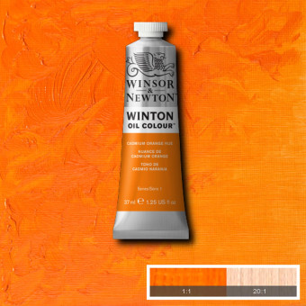 W&N OIL PAINT WINTON 37 ML. - CADMIUM ORANGE