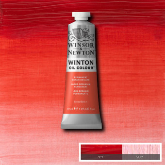 W&N OIL PAINT WINTON 37 ML. - PERMANENT GERANIUM LAKE