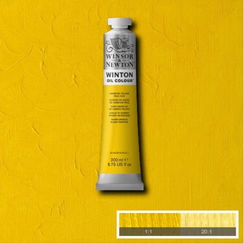 W&N OIL PAINT WINTON 200 ML - CADMIUM YELLOW PALE 1437119