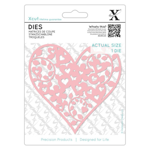 DOCRAFTS ЩАНЦИ ЗА ИЗРЯЗВАНЕ - FLORAL LOVE HEART XCU 503441