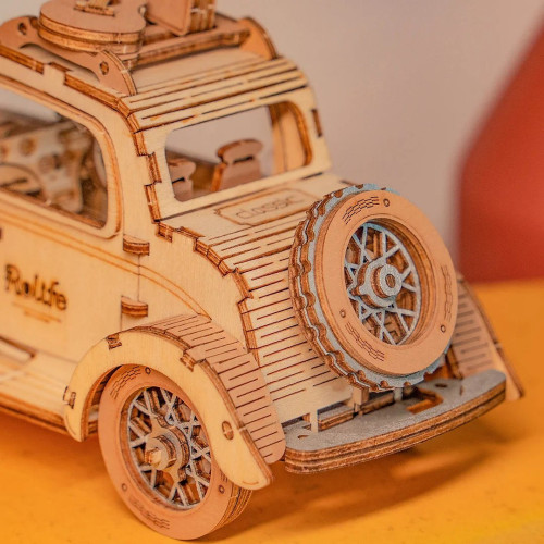 ROBOTIME 3D ДЪРВЕН ПЪЗЕЛ VINTAGE CAR 164 ЧАСТИ TG504