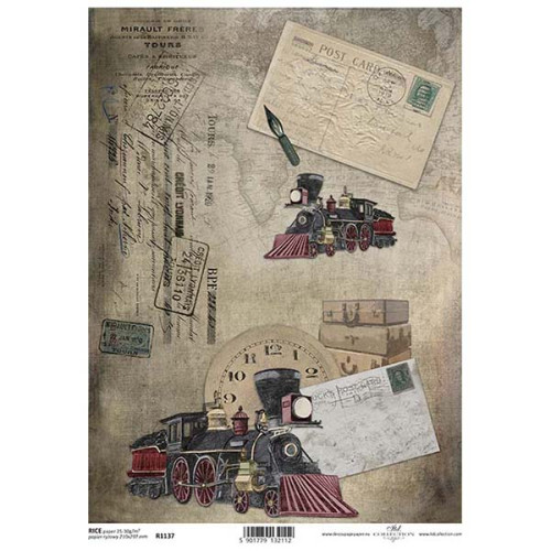 ITD COLLECTION DECOUPAGE RICE PAPER A4 - R1137