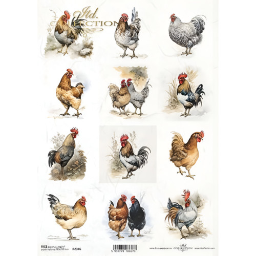 ITD COLLECTION DECOUPAGE RICE PAPER A4 - R2346
