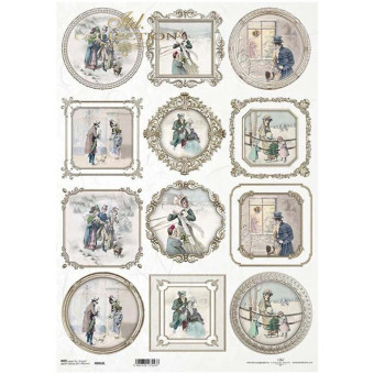 ITD COLLECTION DECOUPAGE RICE PAPER A3 - R0958L