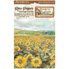 STAMPERIA SUNFLOWER ART DECOUPAGE PAPER 8 PCS A6 DFSAK6004