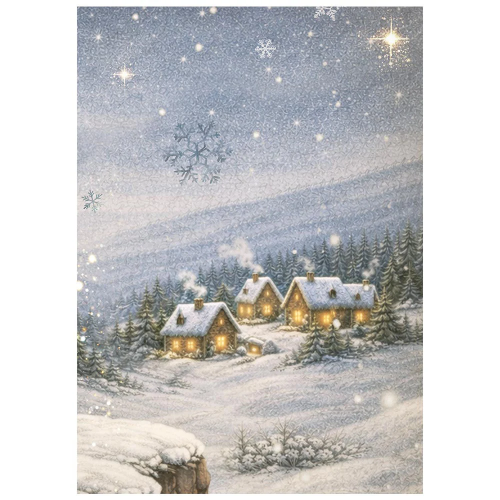 STAMPERIA SILENT NIGHT DECOUPAGE PAPER 8PCS A6 DFSA6X09