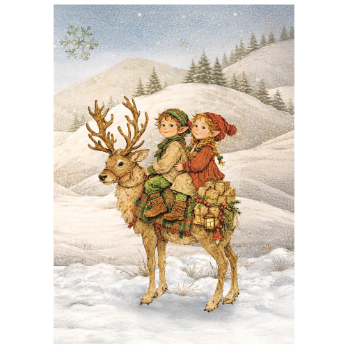 STAMPERIA SILENT NIGHT DECOUPAGE PAPER 8PCS A6 DFSA6X09