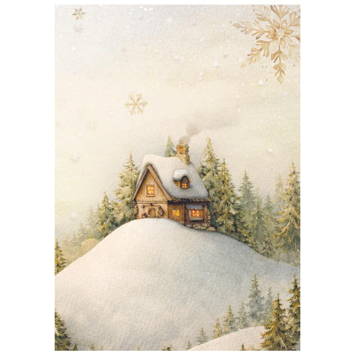 STAMPERIA SILENT NIGHT DECOUPAGE PAPER 8PCS A6 DFSA6X09