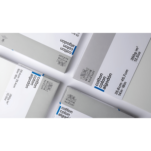 W&N 50/40 PRIMED CANVAS WITH STRETCHER FRAME 350 G/M²