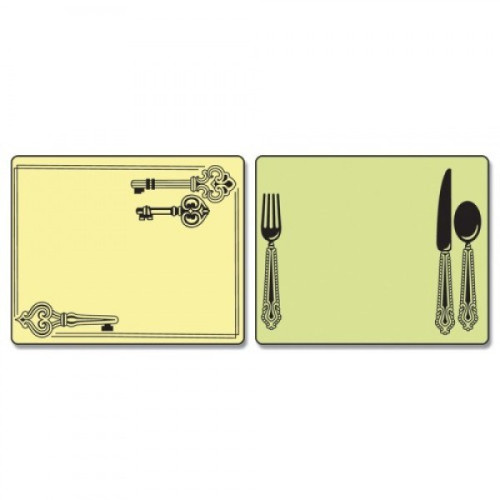 SIZZIX ПАПКИ ЗА РЕЛЕФ - PLACE SETTING & KEYS SET