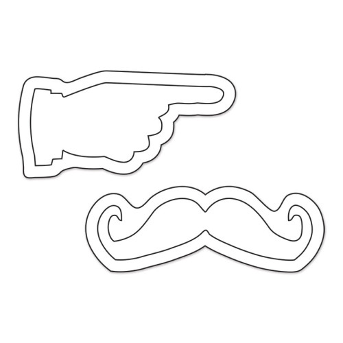 SIZZIX MAGNETIC ЩАНЦИ ЗА ИЗРЯЗВАНЕ - MINI MUSTACHE & FINGER